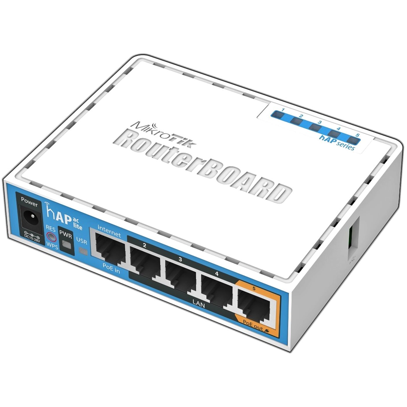   Routeurs Soho   Routeur 5 ports (1 PoE) + Wifi ac + USB RB952UI-5AC2ND