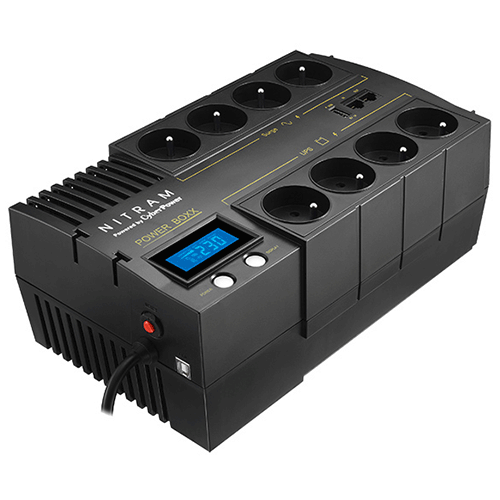   Onduleurs multi-fonctions pour le particulier et la TPE   Onduleur Powerbox Green Protect 1000VA avec soft PB 1000LCD